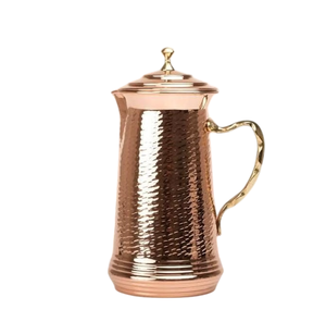 Set of 2 Drinking <b>Copper</b> <b>Jug</b> With Brass Handle Top Quality <b>Copper</b> Pitcher for Hotels and Restaurant Tableware Water <b>Jug</b> - Product Image 3