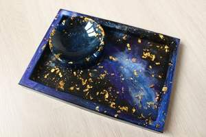 Bandeja de servicio de epoxi de resina hecha a mano CREATE, elementos esenciales de cocina únicos para el hogar, restaurante, Hotel, servicio decorativo Tra - Product Image 6