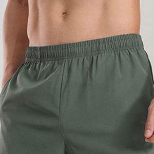 กางเกงขาสั้นกีฬาผู้ชายผ้าฝ้ายไมโคร 100% รุ่นใหม่ขายส่ง ออกแบบเองได้ ลายเรียบ ระบายอากาศดี สไตล์ลำลอง - Product Image 6