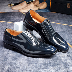 Chaussures habillées Oxford minimalistes en cuir pour hommes, à lacets, pour professionnels modernes, en cuir véritable, semelle antidérapante - Product Image 3