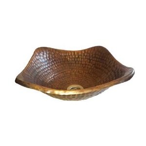 Fregadero de cobre de diseño de tendencia caliente Delantal delantero Tazón individual Cobre martillado Fregadero de cocina de granja Fregadero de cocina - Product Image 2