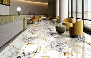 600x1200 Golden High Gloss Ceramic Wall <b>Tiles</b> <b>Mirror</b> Finish Decorative Glazed <b>Tile</b> for Luxury Bathroom and Commercial Decor - Product Image 4