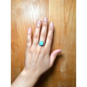 Navajo Handmade Golden Hill Turquoise Sterling <b>Silver</b> <b>Ring</b> <b>Statement</b> Piece Oval Cut Natural Stone Size 7.5 Rhodium Everyday Wear - Product Image 5