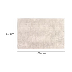 Tappetino da Bagno in Poliestere Chenille 50x80 cm Marrone. - Product Image 2