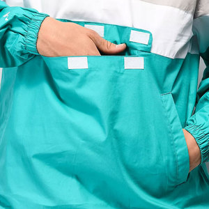 OEM personalizado gráfico pantalla impresión contraste colores frontal solapa bolsillo Anorak chaquetas bajo MOQ High Street moda chaqueta para los hombres - Product Image 3