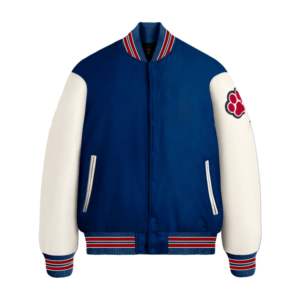 Veste universitaire en gros avec broderie personnalisée, veste universitaire streetwear, vestes universitaires vertes et blanches - Product Image 3