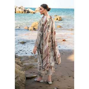 BAROUQE-3PC Chemise en crêpe imprimée KARANDI avec DUPATTA et PANTALON-BIC-2571 - Product Image 4
