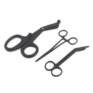 Premium Black EMT Herramientas paramédicas Vendaje médico Tijeras Linterna y Hemostat Fórceps-Juego de instrumentos manuales - Product Image 2
