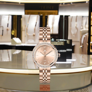 Reloj analógico de cuarzo de estilo minimalista atemporal con correa de acero inoxidable elegante con calendario y ventana de esfera de cristal - Product Image 1