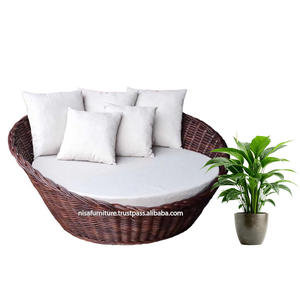 Modern Natural Rattan High Quality Lightweight Eco-Friendly <b>Egg</b> <b>Chair</b> Hand Woven Wicker Foam Filled Handle Living Room Furniture - Product Image 1
