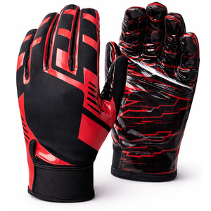 Guantes de Receptor de Fútbol Americano con Palma de Agarre Mejorado para Partidos y Prácticas, Duraderos, Suministro Personalizado para Equipos - Product Image 1