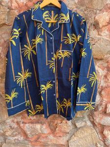 Conjunto de pijama de algodón ultrasuave para mujer, vestido de noche de bloque Floral, tela tejida de lujo, Camisa lisa, pantalones, combinación de ropa de dormir informal - Product Image 3