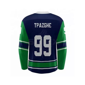 Maillot de hockey sur glace pour hommes en gros, en stock, couleurs et tailles personnalisées, respirant, séchage rapide, 100% polyester - Product Image 3