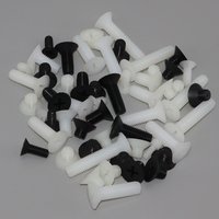 Vis à tête fraisée à empreinte cruciforme en nylon PA66 de haute qualité M2.5 - M6 boulons en plastique DIN 965 blancs et noirs