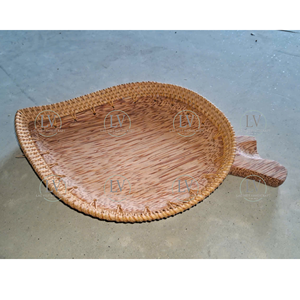 Plateau de service en bois de rotin fabriqué à la main pour la maison pour servir des ustensiles de cuisine de fruits et légumes de l'usine du Vietnam - Product Image 5