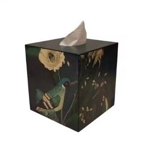 <b>Heart</b> Cutout Premium Tissue Boxes Table Top Decor Accessories Eco-Friendly Home Restaurants Office Desk Multi Useful Napkin Box - Product Image 4