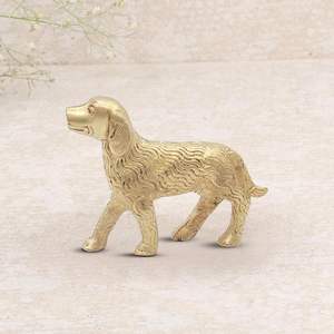 Brass Dog Figurine Handcrafted Modern Eco-Friendly High Quality Home <b>Decor</b> Accent for Living Room <b>Office</b> or Study - Product Image 2