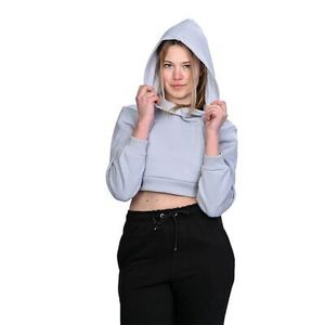 <b>Crop</b> <b>Top</b> Hoodies With Chenille Patches at Wholesale - Product Image 4