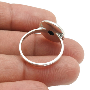 Anillo de forma redonda de piedras preciosas turquesas naturales de Plata de Ley 925 de buena calidad para ella, joyería hecha a mano, proveedores a granel - Product Image 5