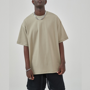 Streetwear Heavy Weight T Shirt T-shirt uni pour hommes sur la taille T-shirt en coton pour hommes DDP Shipping - Product Image 1