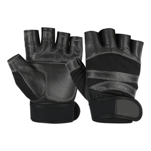 <b>Black</b> <b>Leather</b> Gym <b>Gloves</b> Training Fitness Workout XS-XXL for Men <b>Women</b> Sports <b>Gloves</b> Fitness <b>Gloves</b> - Product Image 1