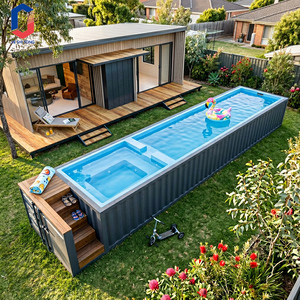 สระว่ายน้ำแบบตั้งพื้นกันน้ำรั่ว พร้อมใช้งาน ไม่ต้องติดตั้ง เหมาะสำหรับครอบครัว รีสอร์ทกลางแจ้ง สระว่ายน้ำสำเร็จรูป - Product Image 1