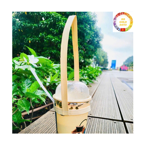 Porte-gobelet en bambou vietnamien écologique avec corde faite à la main pour café thé smoothie tasses à emporter exportation artisanat de qualité supérieure - Product Image 6