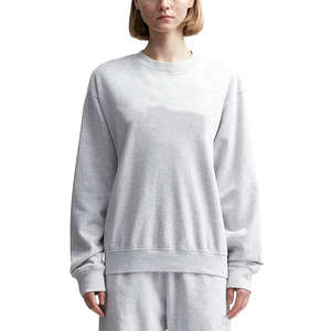 Nouveaux sweats à capuche pour femmes d'hiver, décontractés, sportifs, grande taille, manches longues, couleur unie, imprimé, col rond, 100% coton, en solde - Product Image 1