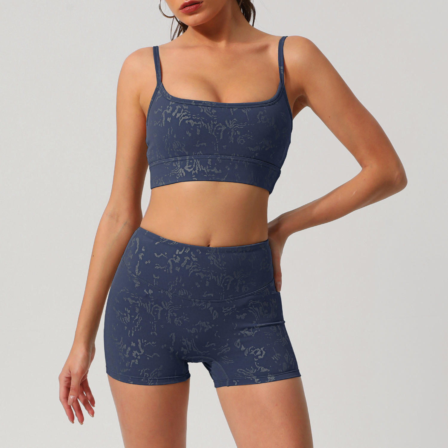 สีน้ำเงินเข้ม (กางเกงขาสั้น+เสื้อชั้นใน)