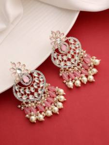 Classique Simplicité kundan Boucles d'oreilles. - Product Image 2