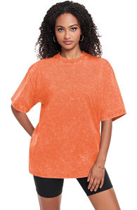 Camiseta Personalizada de Diseño en Blanco para Mujer, Estilo Vintage, Manga Larga, Lavado Ácido Desgastado, Corte Holgado, Transpirable, OEM 2025 - Product Image 2