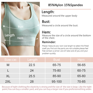 Soutien-gorge de sport Simple pour femmes Chenille broderie grande taille dos nu haut court avant Logo respirant 100% coton soutien moyen - Product Image 4