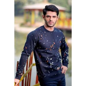 Unze London ZYAIR Winter Pullover Sweatshirt Crew Neck Size 6XL Anti-Wrinkle Anti-Shrink Knitted Hoodie Screen <b>Printed</b> Design - Product Image 2