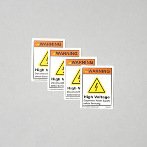 ADVERTENCIA: Desconecte la fuente de alimentación antes de realizar el mantenimiento. Etiquetas de embalaje adhesivas 3M impermeables y resistentes a los arañazos E02 - Product Image 2