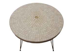 Table d'appoint en mosaïque éblouissante: Art irisé-Table basse bleue-Table d'appoint-Décor de salon-Cadeau - Product Image 2