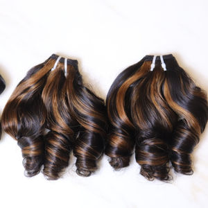 Máquina de extensión de cabello humano alineada con cutícula virgen 100%, paquetes ondulados Funmi de la fábrica de cabello de Vietnam - Product Image 1