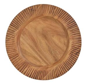 Fabricant professionnel de décorations de table, assiette de service en bois pour le dîner, assiette de présentation en bois poli à la main, prix bas - Product Image 5
