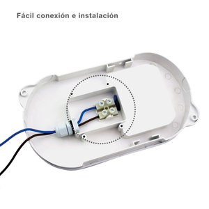 Lampada da parete per esterni a LED Cercis ovale con griglia 15W 950Lm 6500K IP65 bianco (GSC 200205001) - Product Image 4