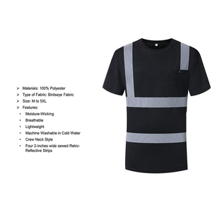 Camiseta de Media Manga Reflectante de Alta Visibilidad Personalizable 2026 para Hombre, Ropa de Seguridad con Logotipo Personalizado y Malla - Product Image 2