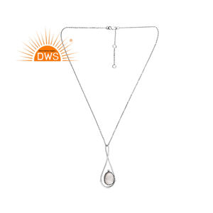 Dernières tendances en argent sterling oxydé naturel arc-en-ciel pierre de lune collier pendentif en pierre précieuse fabricant de bijoux personnalisés - Product Image 1