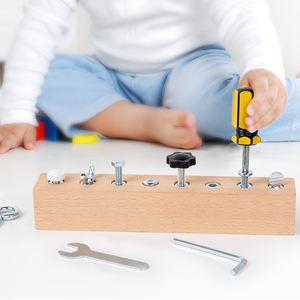 Apprentissage précoce enfants occupés vissage jouets enfant en bas âge <span class=keywords><strong>Montessori</strong></span> vie quotidienne aides pédagogiques établi outil en <span class=keywords><strong>bois</strong></span> jouets - Product Image 4