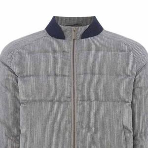 Winter Heavy Weight Bomber <b>Jacket</b> Grey Color Crew Neck Contras Black Color Rib For <b>Men</b> ,<b>s</b> - Product Image 5