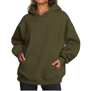 Grande taille vêtements d'entraînement broderie femme pull à capuche surdimensionné goutte épaule à capuche hiver pull Streetwear sweats à capuche - Product Image 1