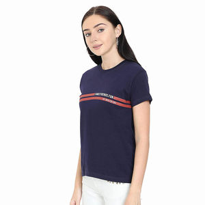 Servicio de OEM/ODM, camiseta hecha a medida para mujer, camiseta con logotipo serigrafiado, Camiseta de algodón 100% de peso pesado de gran tamaño - Product Image 5