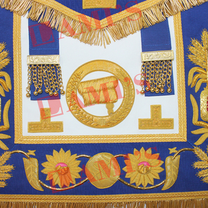 Nouvelle arrivée 2025 tablier de fil de lingot de broderie à la main tablier de Regalia maçonnique sur mesure à vendre - Product Image 3