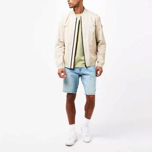 High Quality <b>Men</b> <b>Bomber</b> <b>Jacket</b> OEM ODM Custom Streetwear Lightweight Casual Zipper Baseball <b>Varsity</b> <b>Jacket</b> FOR Wholesale Buyers - Product Image 6