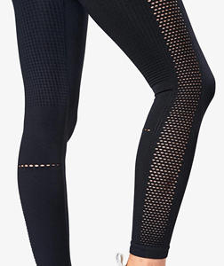 Personnalisable Maxi Spandex Logo Pantalon Femme Casual Vert Fitness Yoga Leggings avec Maille Noire 1-100 Pcs Par Style - Product Image 2