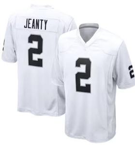 เสื้อฟุตบอลอเมริกันเยาวชนชาย ลาสเวกัส # 2 แอชตัน ฌองตี้ # 98 แม็กซ์ ครอสบี # 89 บร็อค โบเวอร์ส # เสื้อเจอร์ซีย์สั้นหมายเลข 34 โบ แจ็คสัน - Product Image 4