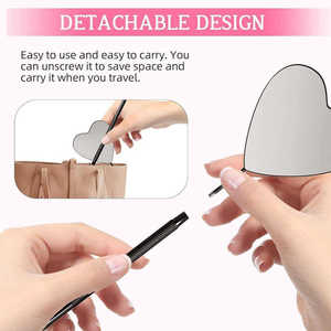 Espejo Cosmético Retrovisor Profesional Premium para Técnicos de Pestañas, Alta Definición, Acero Inoxidable, Chapado en Oro, Personalizado, de una Sola Cara - Product Image 4