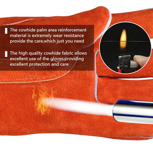 Venta al por mayor de guantes de seguridad de cuero dividido de vaca antideslizante antiestático Industrial soldadura guantes de trabajo para las industrias - Product Image 6